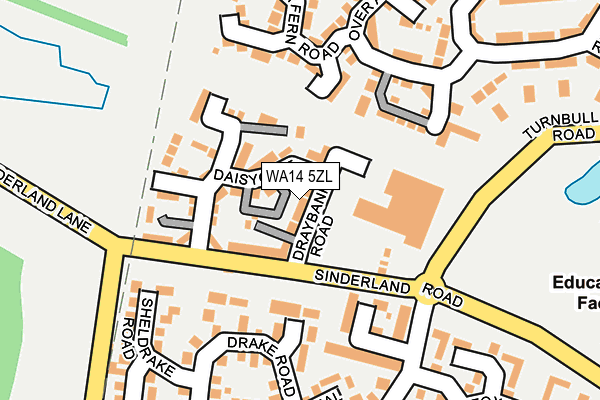 WA14 5ZL map - OS OpenMap – Local (Ordnance Survey) WA14 5ZL map - OS OpenMap – Local (Ordnance Survey)