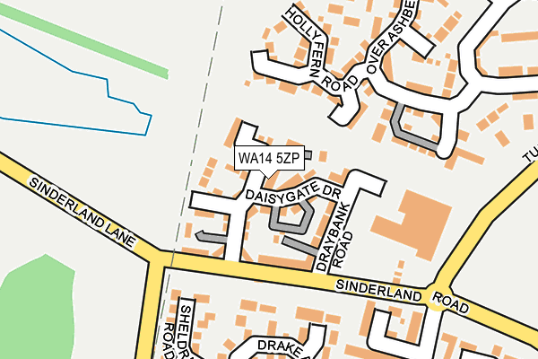 WA14 5ZP map - OS OpenMap – Local (Ordnance Survey) WA14 5ZP map - OS OpenMap – Local (Ordnance Survey)