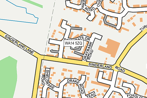 WA14 5ZQ map - OS OpenMap – Local (Ordnance Survey) WA14 5ZQ map - OS OpenMap – Local (Ordnance Survey)