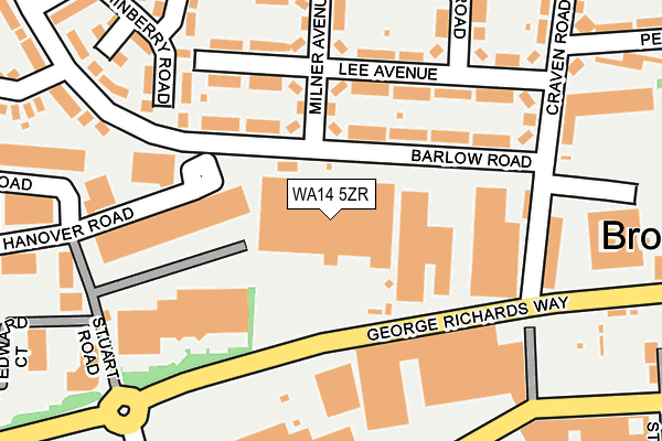WA14 5ZR map - OS OpenMap – Local (Ordnance Survey) WA14 5ZR map - OS OpenMap – Local (Ordnance Survey)