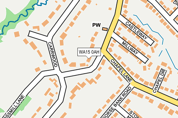 WA15 0AH map - OS OpenMap – Local (Ordnance Survey) WA15 0AH map - OS OpenMap – Local (Ordnance Survey)