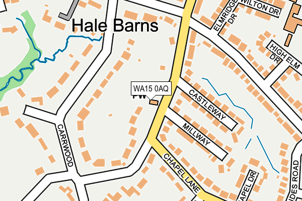 WA15 0AQ map - OS OpenMap – Local (Ordnance Survey) WA15 0AQ map - OS OpenMap – Local (Ordnance Survey)