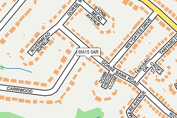 WA15 0AR map - OS OpenMap – Local (Ordnance Survey) WA15 0AR map - OS OpenMap – Local (Ordnance Survey)