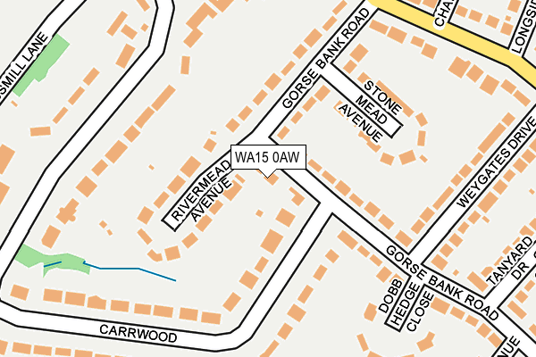 WA15 0AW map - OS OpenMap – Local (Ordnance Survey) WA15 0AW map - OS OpenMap – Local (Ordnance Survey)