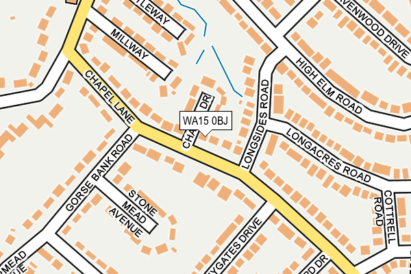 WA15 0BJ map - OS OpenMap – Local (Ordnance Survey) WA15 0BJ map - OS OpenMap – Local (Ordnance Survey)