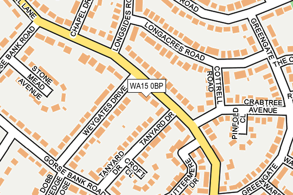 WA15 0BP map - OS OpenMap – Local (Ordnance Survey) WA15 0BP map - OS OpenMap – Local (Ordnance Survey)