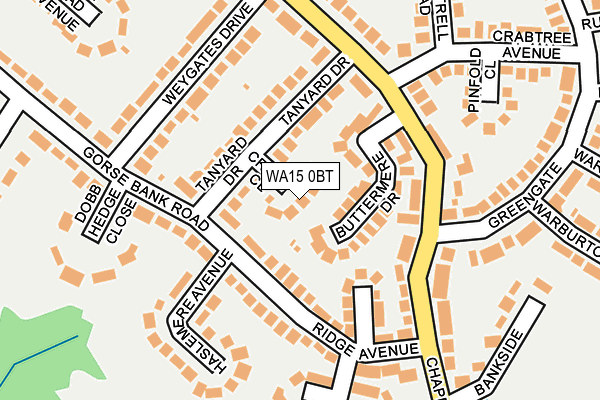 WA15 0BT map - OS OpenMap – Local (Ordnance Survey) WA15 0BT map - OS OpenMap – Local (Ordnance Survey)