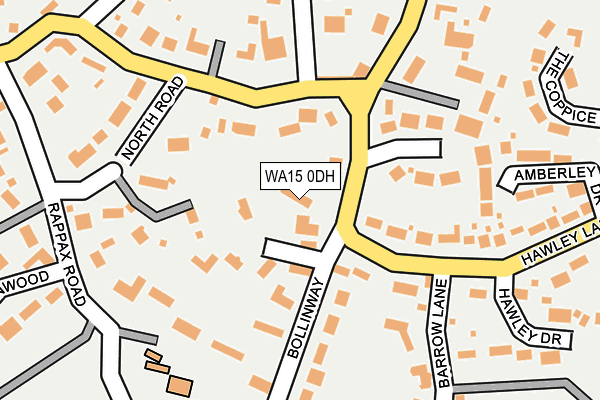 WA15 0DH map - OS OpenMap – Local (Ordnance Survey) WA15 0DH map - OS OpenMap – Local (Ordnance Survey)