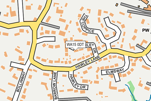 WA15 0DT map - OS OpenMap – Local (Ordnance Survey) WA15 0DT map - OS OpenMap – Local (Ordnance Survey)