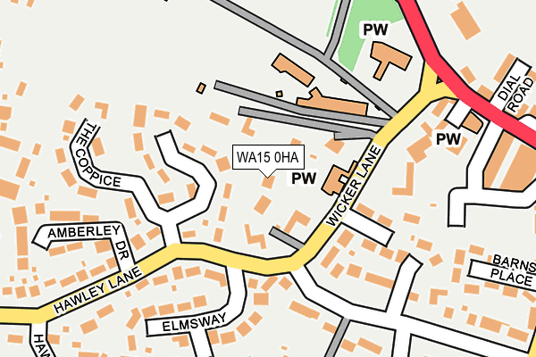 WA15 0HA map - OS OpenMap – Local (Ordnance Survey) WA15 0HA map - OS OpenMap – Local (Ordnance Survey)