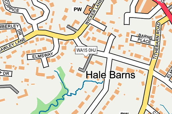 WA15 0HJ map - OS OpenMap – Local (Ordnance Survey) WA15 0HJ map - OS OpenMap – Local (Ordnance Survey)