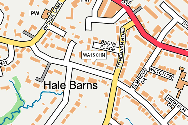 WA15 0HN map - OS OpenMap – Local (Ordnance Survey) WA15 0HN map - OS OpenMap – Local (Ordnance Survey)