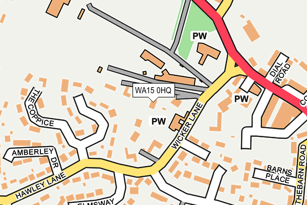 WA15 0HQ map - OS OpenMap – Local (Ordnance Survey) WA15 0HQ map - OS OpenMap – Local (Ordnance Survey)