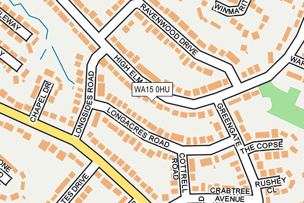 WA15 0HU map - OS OpenMap – Local (Ordnance Survey) WA15 0HU map - OS OpenMap – Local (Ordnance Survey)