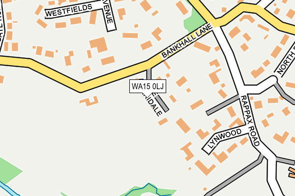 WA15 0LJ map - OS OpenMap – Local (Ordnance Survey) WA15 0LJ map - OS OpenMap – Local (Ordnance Survey)