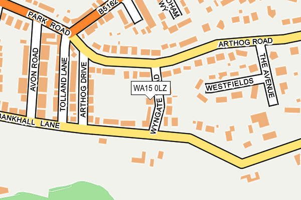WA15 0LZ map - OS OpenMap – Local (Ordnance Survey) WA15 0LZ map - OS OpenMap – Local (Ordnance Survey)