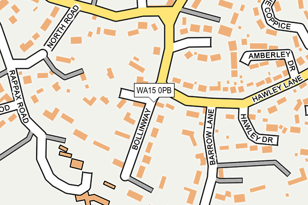 WA15 0PB map - OS OpenMap – Local (Ordnance Survey) WA15 0PB map - OS OpenMap – Local (Ordnance Survey)