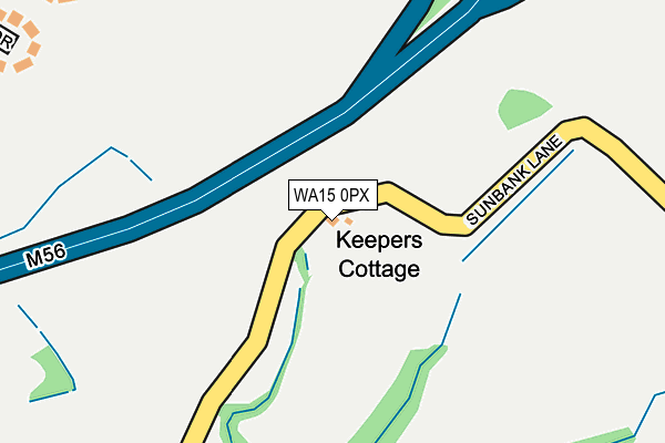 WA15 0PX map - OS OpenMap – Local (Ordnance Survey) WA15 0PX map - OS OpenMap – Local (Ordnance Survey)