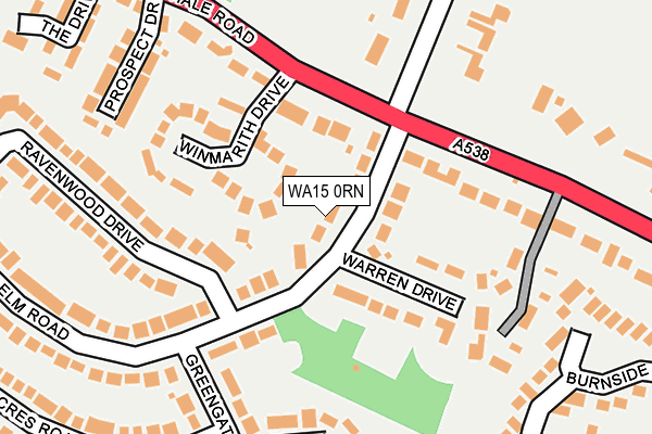 WA15 0RN map - OS OpenMap – Local (Ordnance Survey) WA15 0RN map - OS OpenMap – Local (Ordnance Survey)