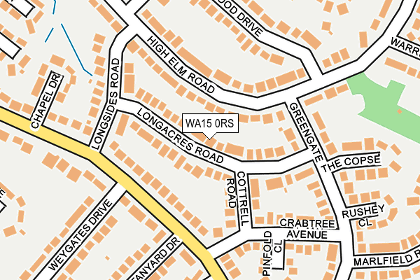 WA15 0RS map - OS OpenMap – Local (Ordnance Survey) WA15 0RS map - OS OpenMap – Local (Ordnance Survey)