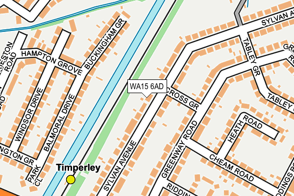 WA15 6AD map - OS OpenMap – Local (Ordnance Survey) WA15 6AD map - OS OpenMap – Local (Ordnance Survey)