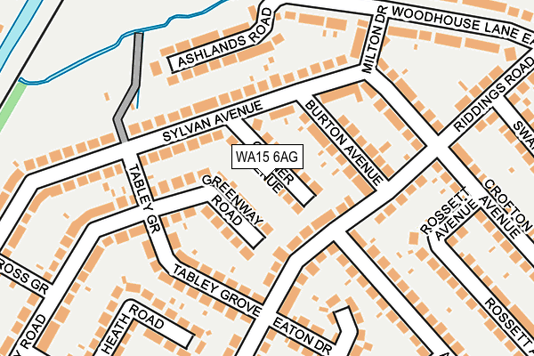 WA15 6AG map - OS OpenMap – Local (Ordnance Survey) WA15 6AG map - OS OpenMap – Local (Ordnance Survey)