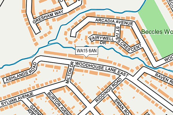 WA15 6AN map - OS OpenMap – Local (Ordnance Survey) WA15 6AN map - OS OpenMap – Local (Ordnance Survey)