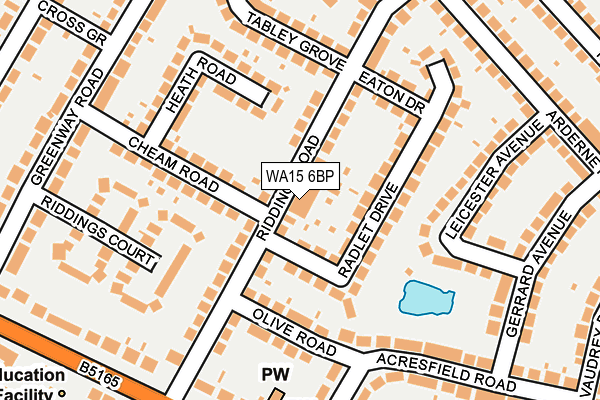 WA15 6BP map - OS OpenMap – Local (Ordnance Survey) WA15 6BP map - OS OpenMap – Local (Ordnance Survey)