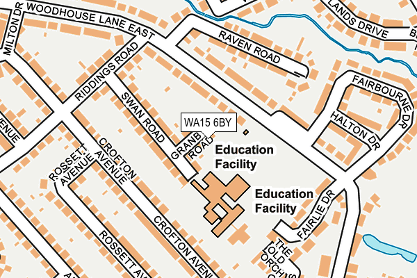 WA15 6BY map - OS OpenMap – Local (Ordnance Survey) WA15 6BY map - OS OpenMap – Local (Ordnance Survey)