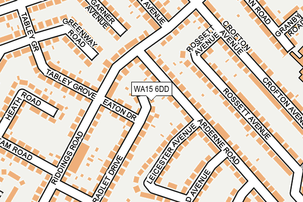 WA15 6DD map - OS OpenMap – Local (Ordnance Survey) WA15 6DD map - OS OpenMap – Local (Ordnance Survey)