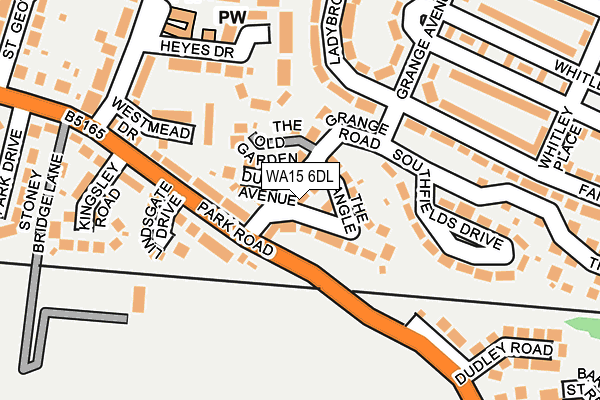 WA15 6DL map - OS OpenMap – Local (Ordnance Survey) WA15 6DL map - OS OpenMap – Local (Ordnance Survey)