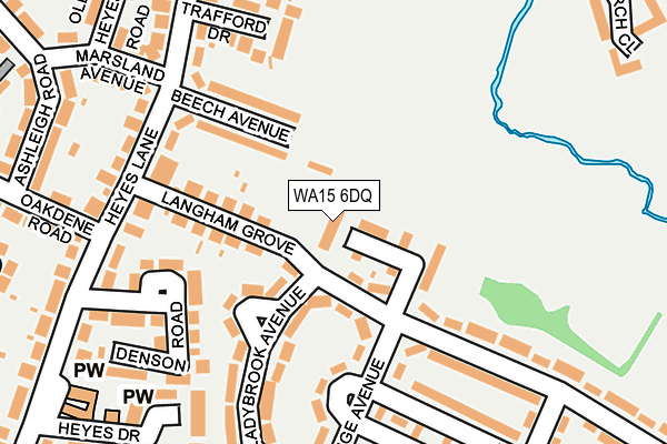 WA15 6DQ map - OS OpenMap – Local (Ordnance Survey) WA15 6DQ map - OS OpenMap – Local (Ordnance Survey)