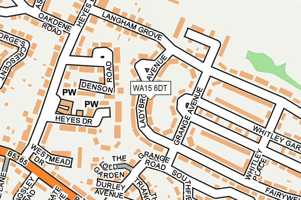 WA15 6DT map - OS OpenMap – Local (Ordnance Survey) WA15 6DT map - OS OpenMap – Local (Ordnance Survey)