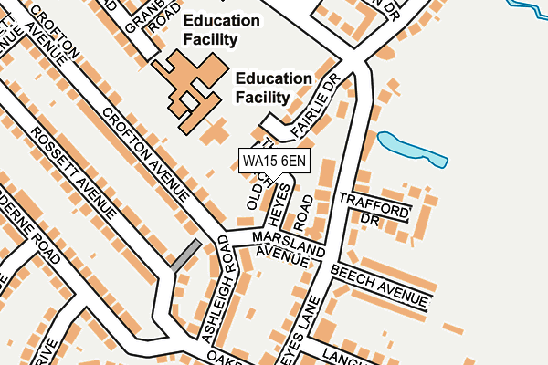 WA15 6EN map - OS OpenMap – Local (Ordnance Survey) WA15 6EN map - OS OpenMap – Local (Ordnance Survey)