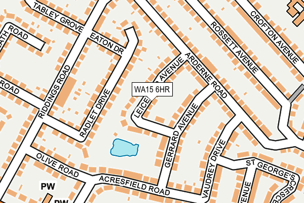 WA15 6HR map - OS OpenMap – Local (Ordnance Survey) WA15 6HR map - OS OpenMap – Local (Ordnance Survey)