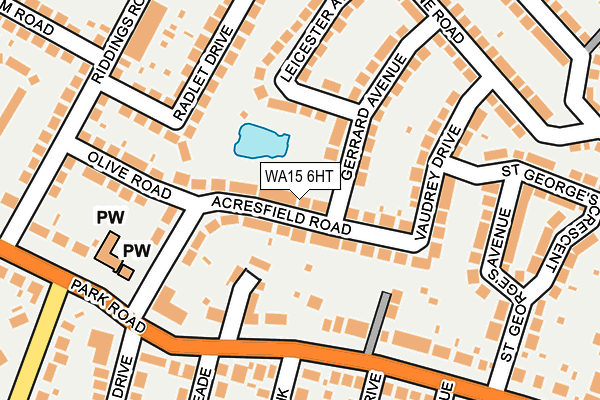 WA15 6HT map - OS OpenMap – Local (Ordnance Survey) WA15 6HT map - OS OpenMap – Local (Ordnance Survey)