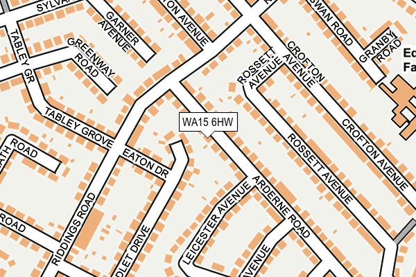 WA15 6HW map - OS OpenMap – Local (Ordnance Survey) WA15 6HW map - OS OpenMap – Local (Ordnance Survey)