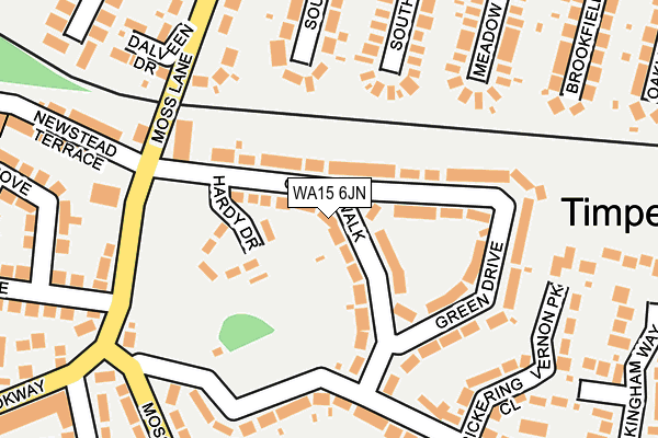 WA15 6JN map - OS OpenMap – Local (Ordnance Survey) WA15 6JN map - OS OpenMap – Local (Ordnance Survey)