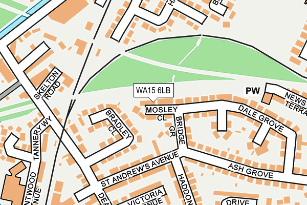 WA15 6LB map - OS OpenMap – Local (Ordnance Survey) WA15 6LB map - OS OpenMap – Local (Ordnance Survey)
