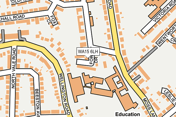 WA15 6LH map - OS OpenMap – Local (Ordnance Survey) WA15 6LH map - OS OpenMap – Local (Ordnance Survey)