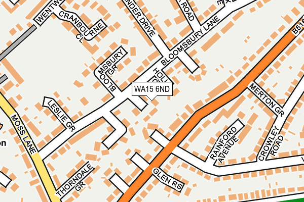 WA15 6ND map - OS OpenMap – Local (Ordnance Survey) WA15 6ND map - OS OpenMap – Local (Ordnance Survey)