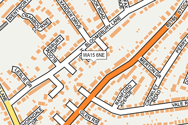 WA15 6NE map - OS OpenMap – Local (Ordnance Survey) WA15 6NE map - OS OpenMap – Local (Ordnance Survey)