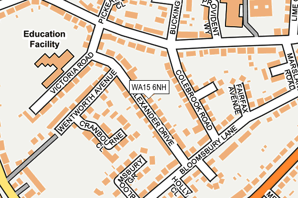 WA15 6NH map - OS OpenMap – Local (Ordnance Survey) WA15 6NH map - OS OpenMap – Local (Ordnance Survey)