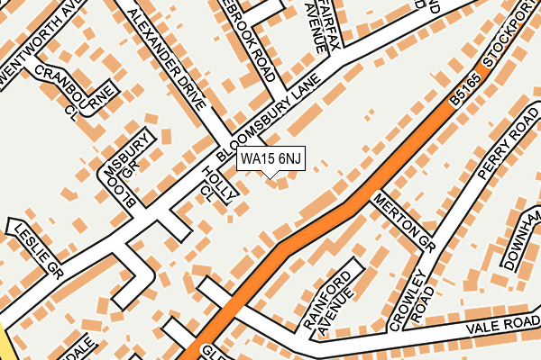 WA15 6NJ map - OS OpenMap – Local (Ordnance Survey) WA15 6NJ map - OS OpenMap – Local (Ordnance Survey)