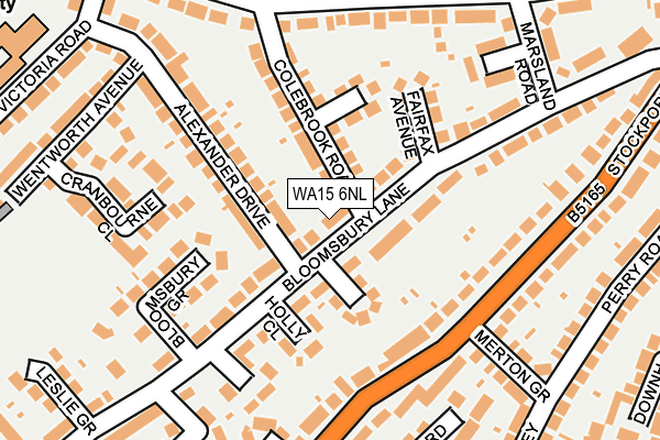 WA15 6NL map - OS OpenMap – Local (Ordnance Survey) WA15 6NL map - OS OpenMap – Local (Ordnance Survey)