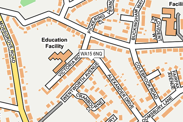 WA15 6NQ map - OS OpenMap – Local (Ordnance Survey) WA15 6NQ map - OS OpenMap – Local (Ordnance Survey)