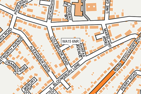 WA15 6NR map - OS OpenMap – Local (Ordnance Survey) WA15 6NR map - OS OpenMap – Local (Ordnance Survey)