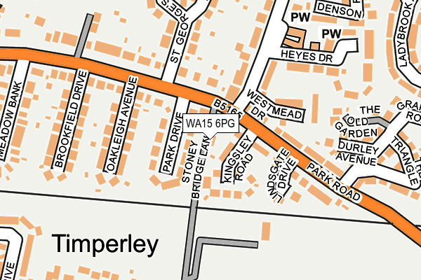 WA15 6PG map - OS OpenMap – Local (Ordnance Survey) WA15 6PG map - OS OpenMap – Local (Ordnance Survey)