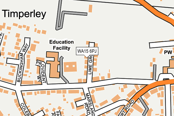 WA15 6PJ map - OS OpenMap – Local (Ordnance Survey) WA15 6PJ map - OS OpenMap – Local (Ordnance Survey)