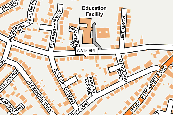 WA15 6PL map - OS OpenMap – Local (Ordnance Survey) WA15 6PL map - OS OpenMap – Local (Ordnance Survey)